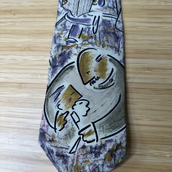 Vintage The Beatles Penny Lane Silk Neck Tie Men's 1991 Apple Corps - Picture 3 of 7